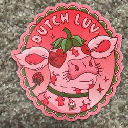 Dutch Bros “Strawberry Cow” Sticker