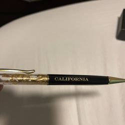 Pen With gold flakes