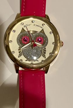 Betsey Johnson Owl Watch With Pink Band! 