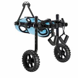 Dog Wheelchair for Back Legs, Adjustable 2 Wheels Pet Wheelchair, Lightweight Dog Cart with Shock-Absorbing Wheels, Mobility Support Wheel Chair for D