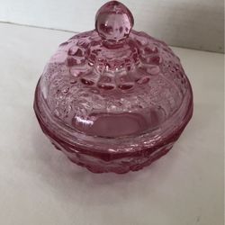 LAVENDER PINK FENTON TRINKET CONTAINER