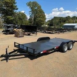 New 7x20 Native Steel Floor Car Hauler Trailer 