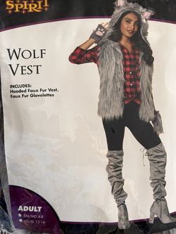 Wolf Vest Costume Woman Like new!