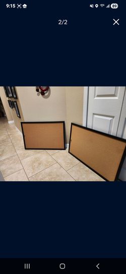 Two large cork  Bulletin boards