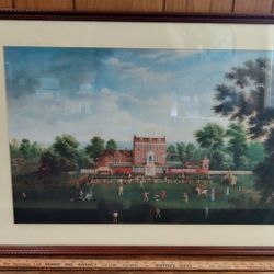 Large Framed Print 37 1/2x27 In. Men At Play English