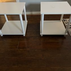 2 White Side Tables