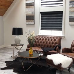 Chas Loveseat Chair Ottoman Coffee Brown Set (like New Condition)