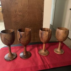Wooden Goblet Set 
