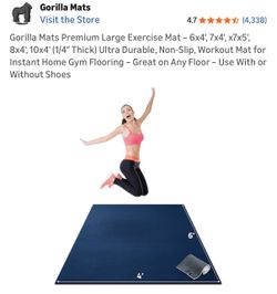 6 X 4 Gorilla Exercise Mat - Midnight Blue