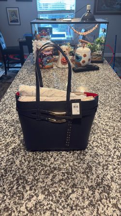 Halston Purse Navy Blue