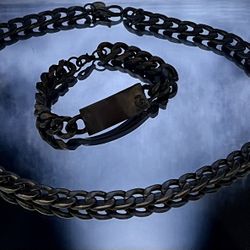 Men’s Chain Necklace W/ Bracelet 