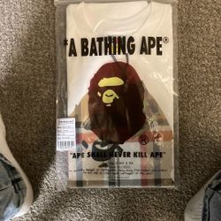 Small Bape Burberry Tee Shirt 