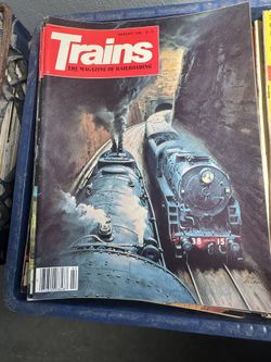 Lot Of Over 200 TRAINS MAGAZINES from 1950s-1980s