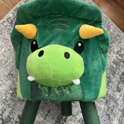Life Concepts Kids Green 3D Dinosaur Triceratops Playroom Character Stool