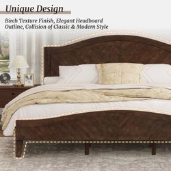 King size wood bed fram
