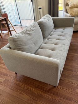 Living Spaces Grey Sofa