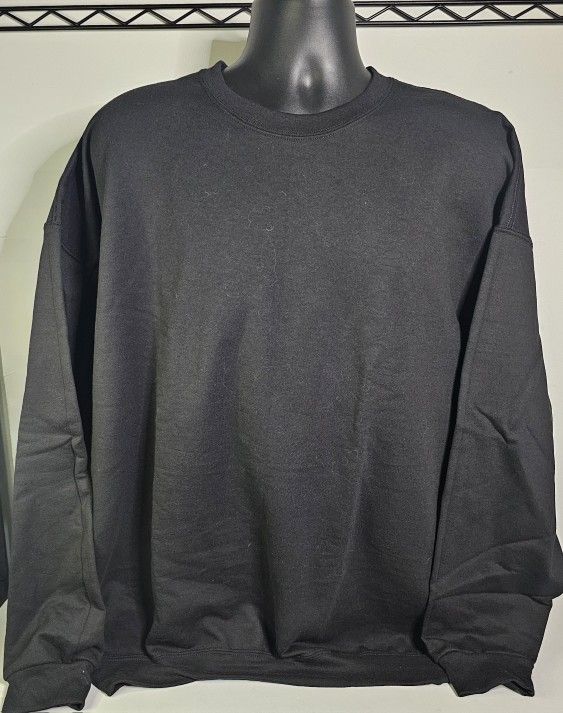 Athletic Works Black Fleece Crew Sweatshirt Mens 3XL (54-56)