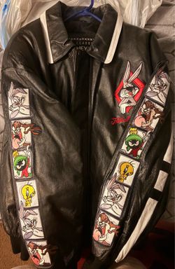 Vintage leather looney tunes jacket