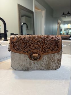 Cowhide and Leather Crossbody