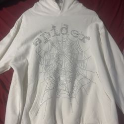 white sp5der rhinestone