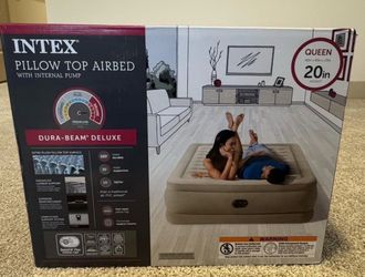 Queen Intex Air mattress with Built in Pump