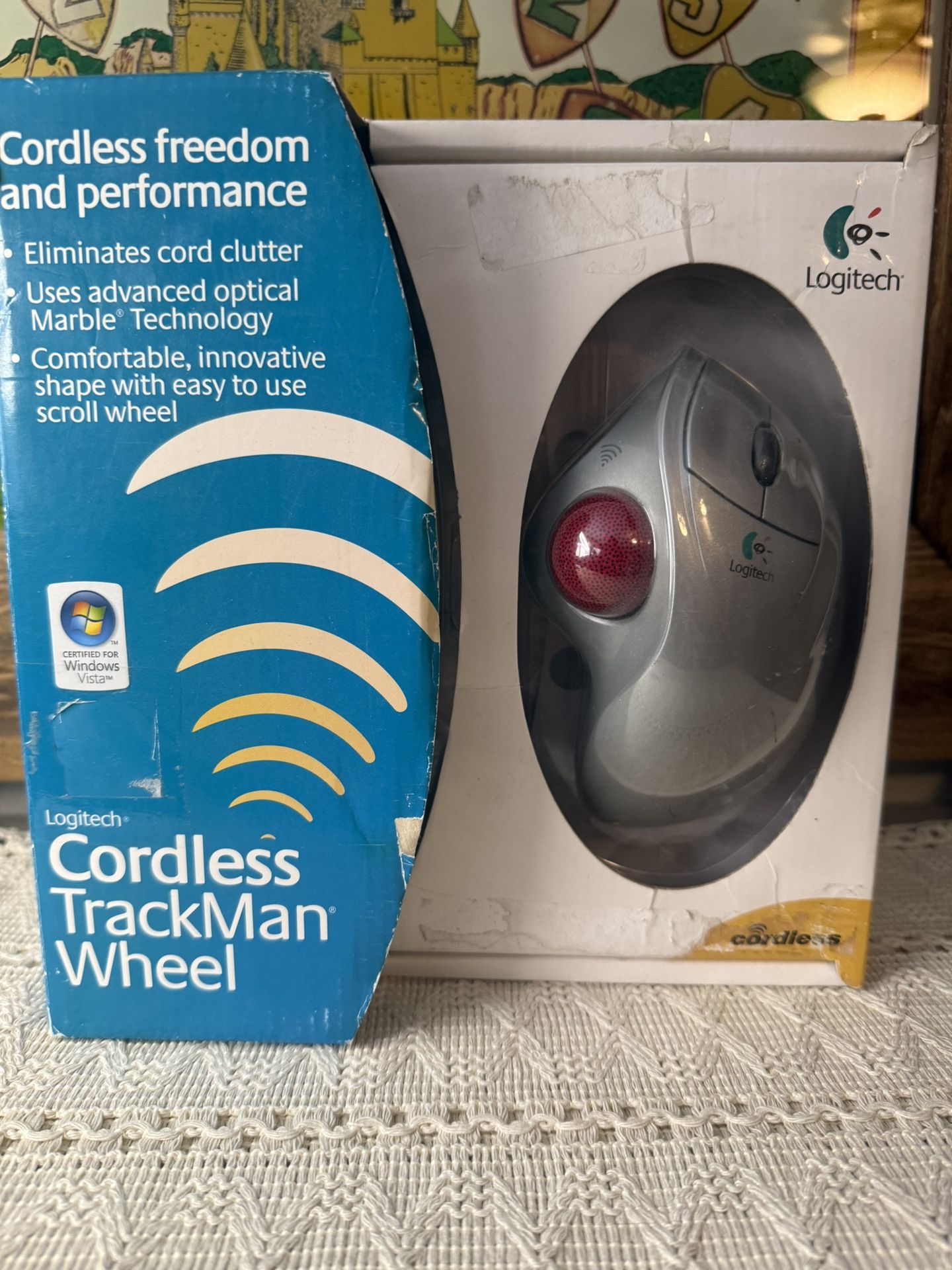 New Wireless Logitech Trackman Wheel Mouse