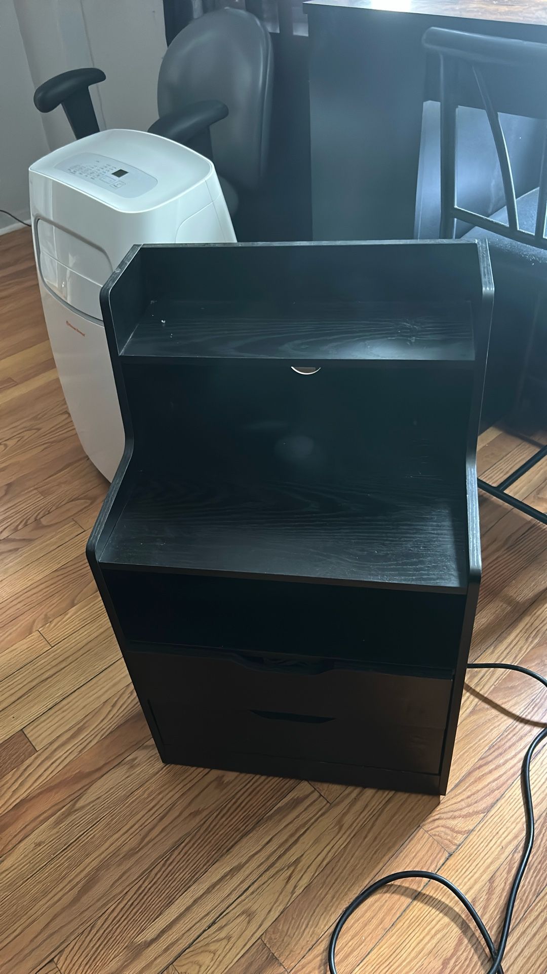 Black Charging Nightstand