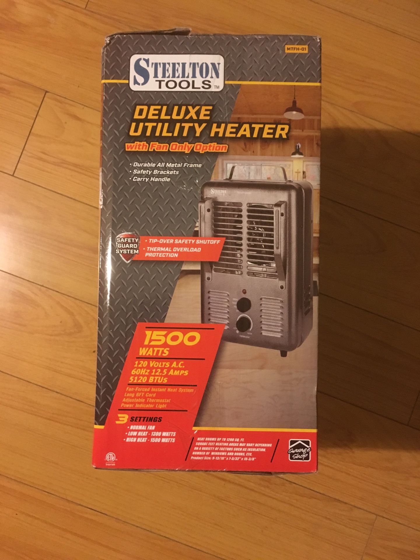 Steelton Deluxe Utility Shop Garage Game Room Heater with Fan