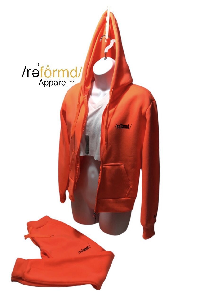 /re’formd/ apparel “Communicate” Women’s Zip Draw String Jogger Hoodie Set