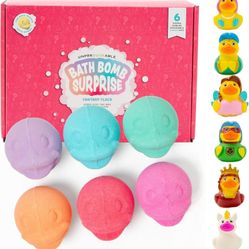 Duck Shaped Bath Bombs with Surprise Rubber Duck Inside/Fantasy Collection
