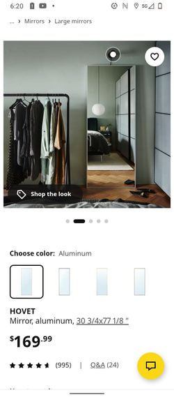 Ikea Full Length 77" tall  Mirrors, I have (4) $65 ea, set of (2) $125