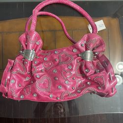 Pink Handbag With Studs