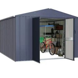 8 ft. W x 12 ft. D Outdoor Metal Storage Shed in Gray (96 sq. ft.)
New in box
400$ cash no tax 
Pick up Mesa Alma School and University