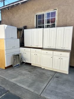 Cabinets and microwave