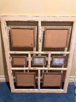 Shabby chic inspired picture frame with metal
