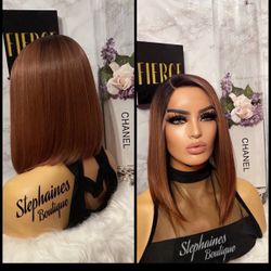 Human Hair Blended Lace Front Wig 
