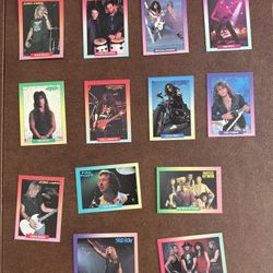  1991 Brockum Rockcards SKID ROW music band card lot of 13