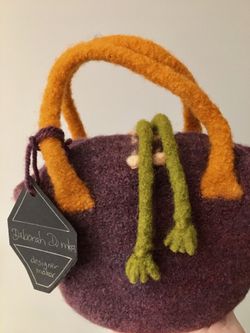 Handmade Textile Artist Felt Purse—NEW