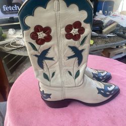 RARE ACME FLORAL VINTAGE BOOTS SIZE 8 1/2