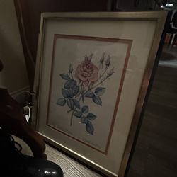 Vintage Rose Painting 