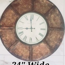 Metal 2 ft Round Wall Clock 