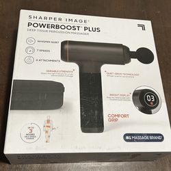 Sharper Image Powerboost Plus Deep Tissue Massager - 7 Speeds, 6 Heads