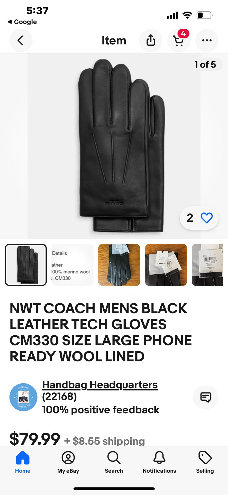 New Men’s Leather Glove