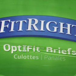 Lot of 4 FitRight OptiFit Briefs Ultra Absorbency 20/Pack Fits 32" To 44" Waist