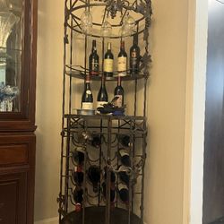 Wrought iron wine rack 
