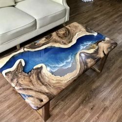 Epoxy style coffee table