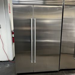 Sub Zero 48” Built In Stainless Steel Side By Side Refrigerator 