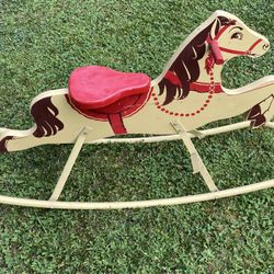 Vintage Kids Riding Horse