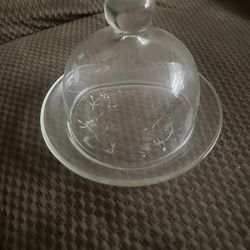 Princess House Heritage Round Covered Butter or Cheese Dish