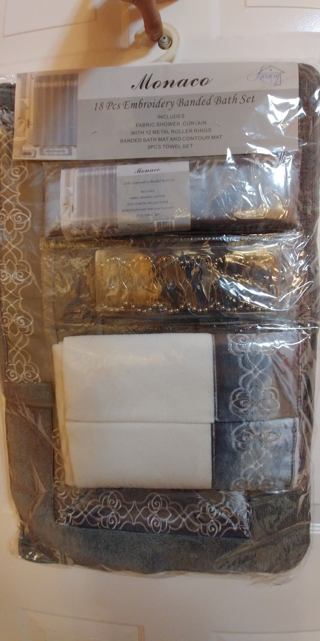 New Gray Bathroom set (18 Pieces) New